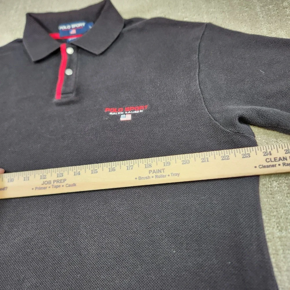 Vintage Polo Sport Ralph Lauren Shirt Men Large Waffle Knit Polo Heavy Cotton